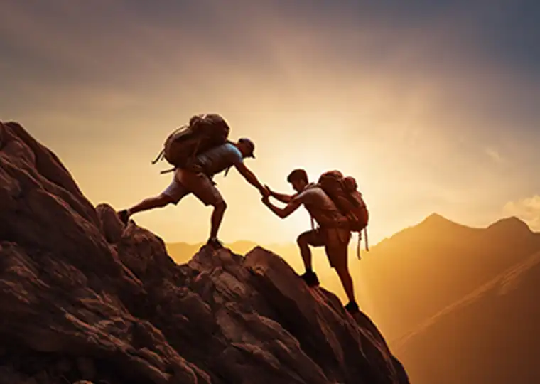 誰かが成功するために光を照らすイメージ